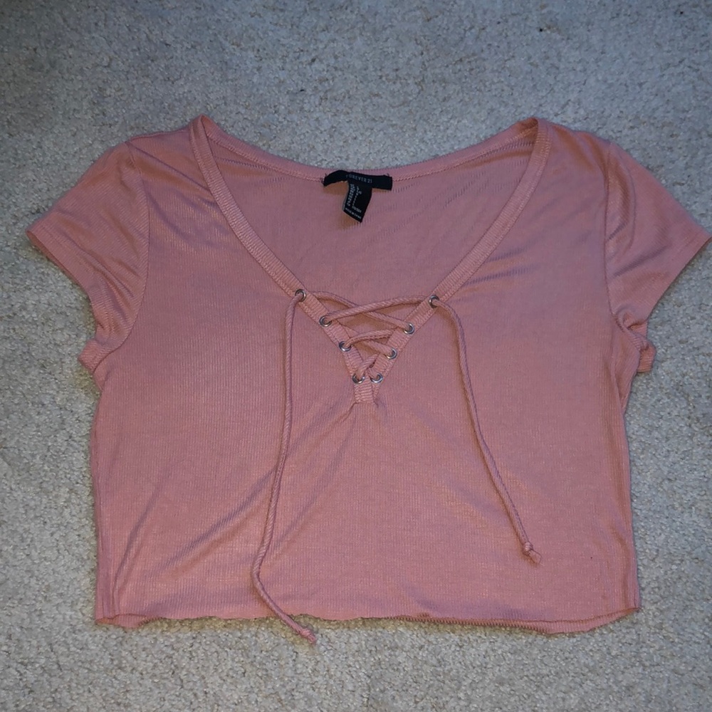 Cropped tie shirt